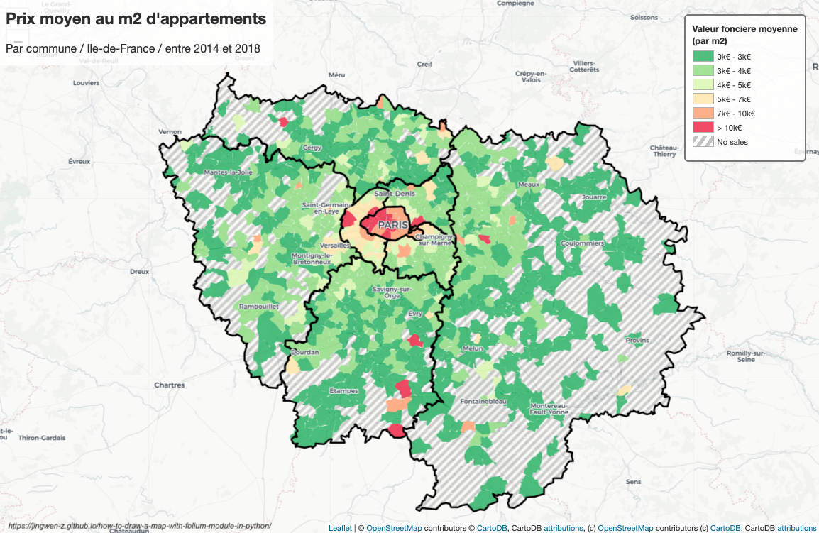 DVF Ile-de-France map